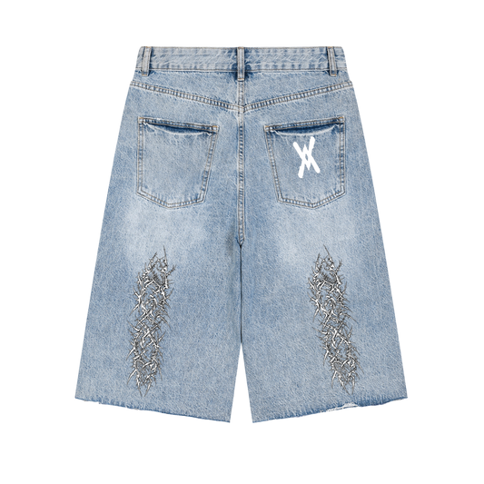 Velossa Thorned Emblem Jorts